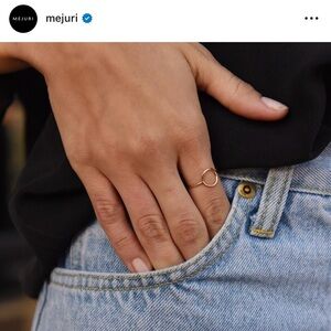 Mejuri 360 Open Circle Ring (14k gold, size 6)